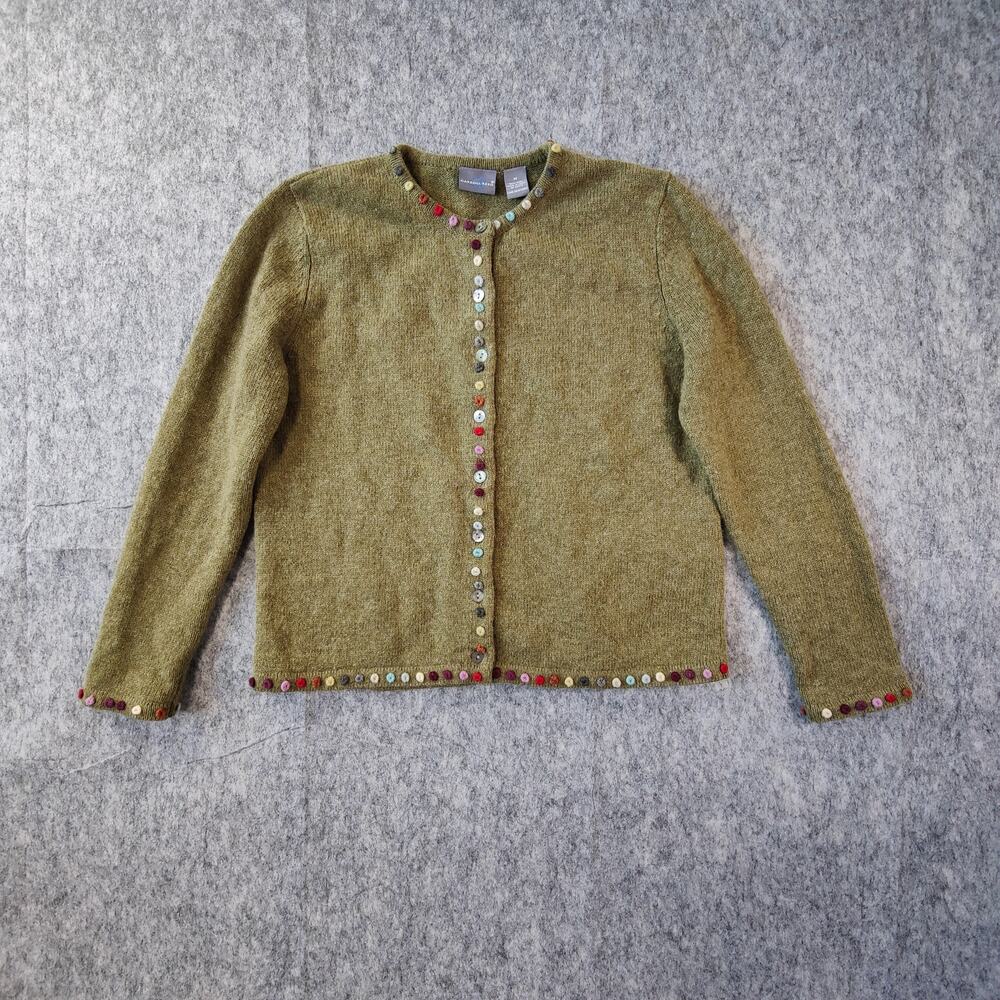Vtg Grandmacore Earthy Cozy-Chic Carroll Reed Wool Fall Artsy Knitwear Cardigan
